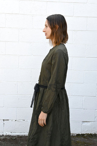 Botanical Olive Dress