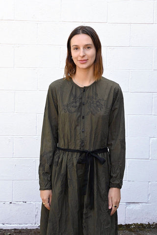 Botanical Olive Dress