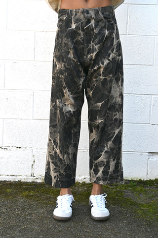 Denim Bleach Shadow Trousers