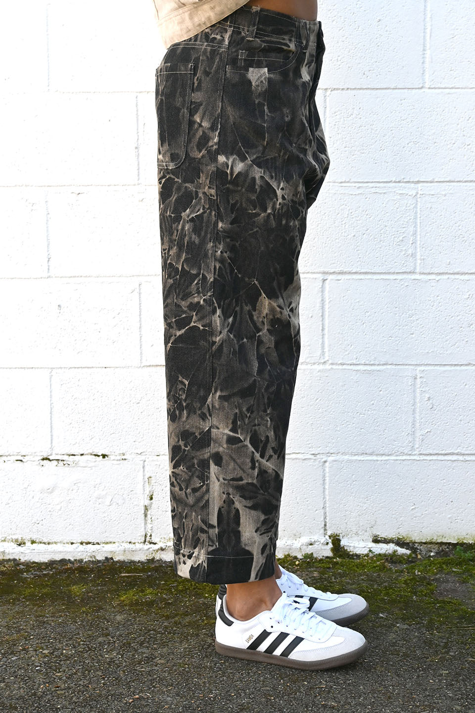 Denim Bleach Shadow Trousers