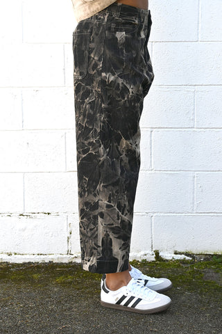 Denim Bleach Shadow Trousers