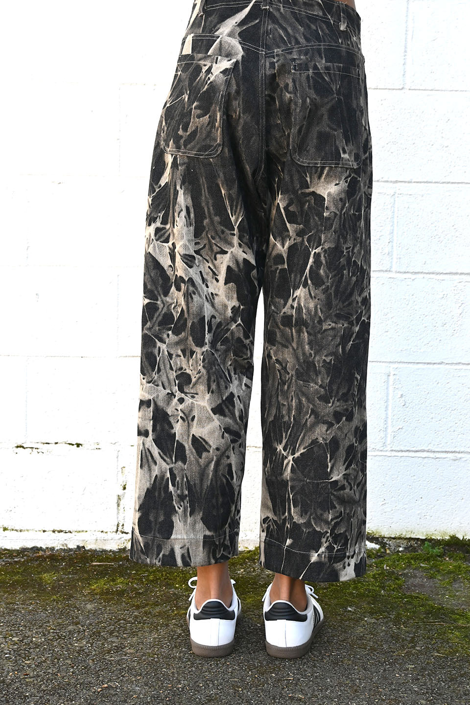 Denim Bleach Shadow Trousers