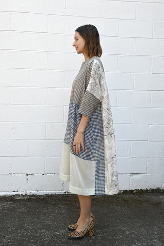 L Mocha Check Dress
