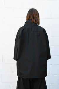 Black Ventile Gabardine Pullover