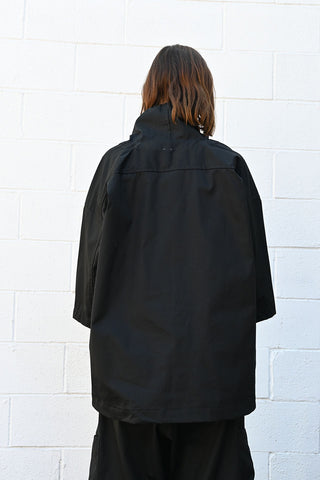 Black Ventile Gabardine Pullover
