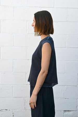 Sleeveless Top Navy
