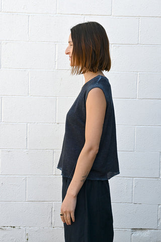 Sleeveless Top Navy