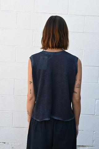 Sleeveless Top Navy
