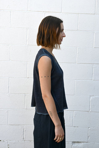 Sleeveless Top Navy