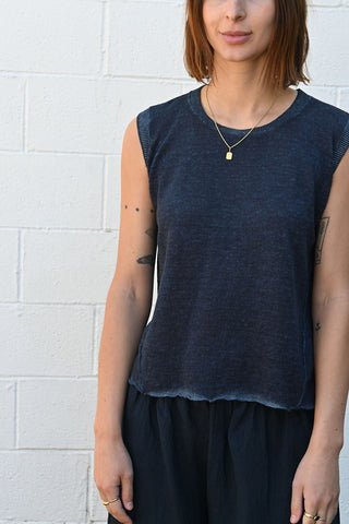 Sleeveless Top Navy