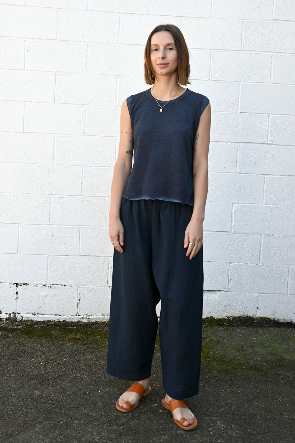 Sleeveless Top Navy