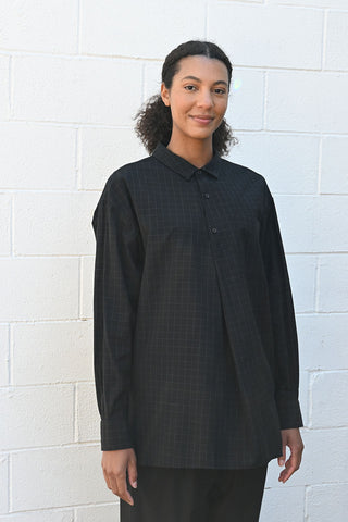 Grid Shirt Pullover