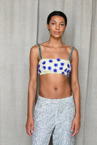 Sequined Floral Bralette