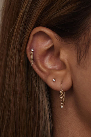 Midnight Diamond Single Earring