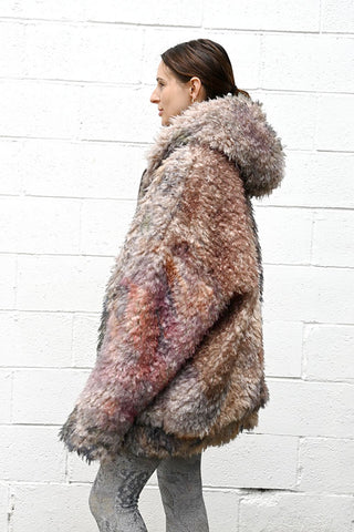Faux Fur Long Bomber