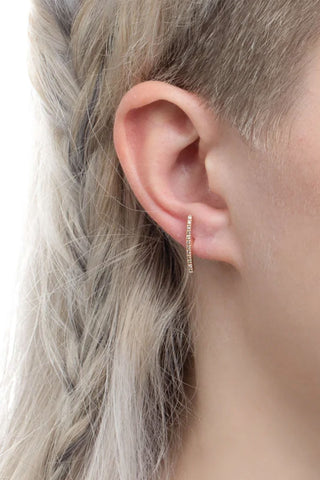 Diamond Long Bar Earring (Single)