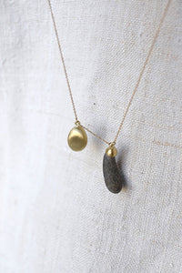 Pebble & Gold Stone Necklace