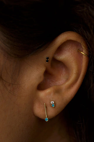 Small Two-Step Bar Earring (Pair)