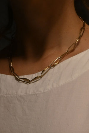 Aan Brass Necklace (Slim Link)
