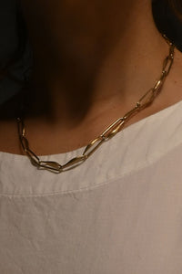 Aan Brass Necklace (Slim Link)
