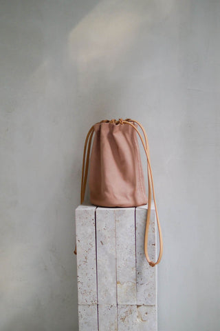 Woven Drawstring Bucket Bag (Various Colors)