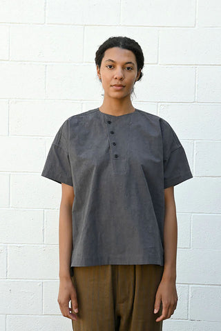Weather Cloth Woven T-Shirt Anthracite