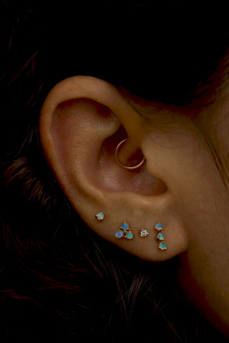 Opal 3-Step Stud