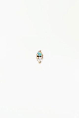 Diamond-Opal 2-Step Stud