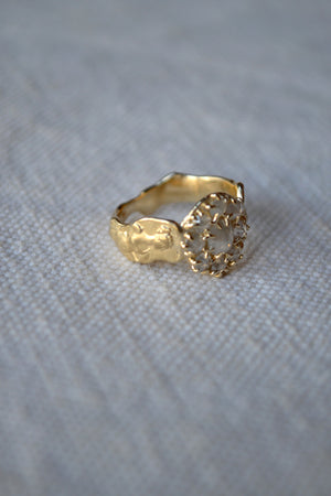 Diamond Flower with Ladies Ring