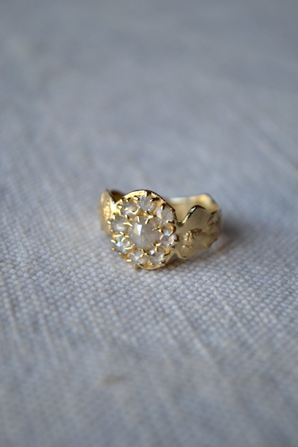 Diamond Flower with Ladies Ring