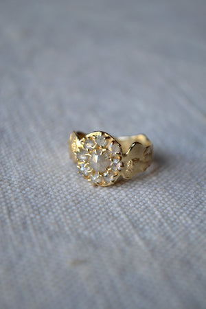 Diamond Flower with Ladies Ring