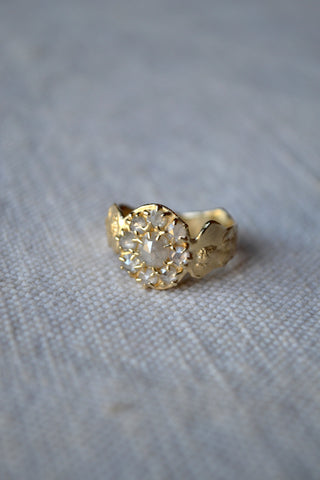 Diamond Flower with Ladies Ring