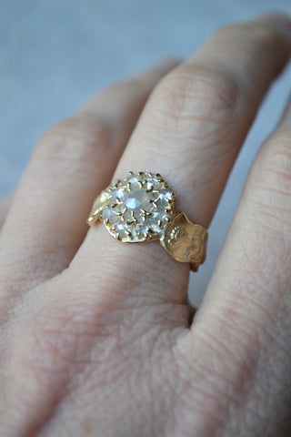 Diamond Flower with Ladies Ring