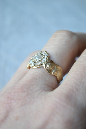 Diamond Flower with Ladies Ring