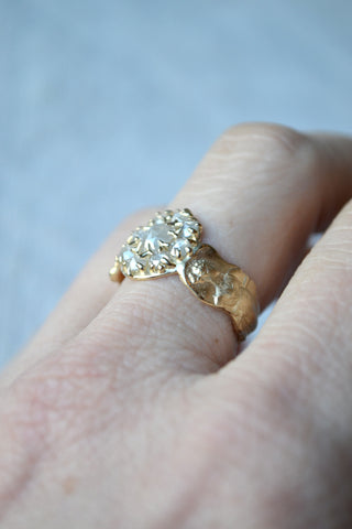 Diamond Flower with Ladies Ring
