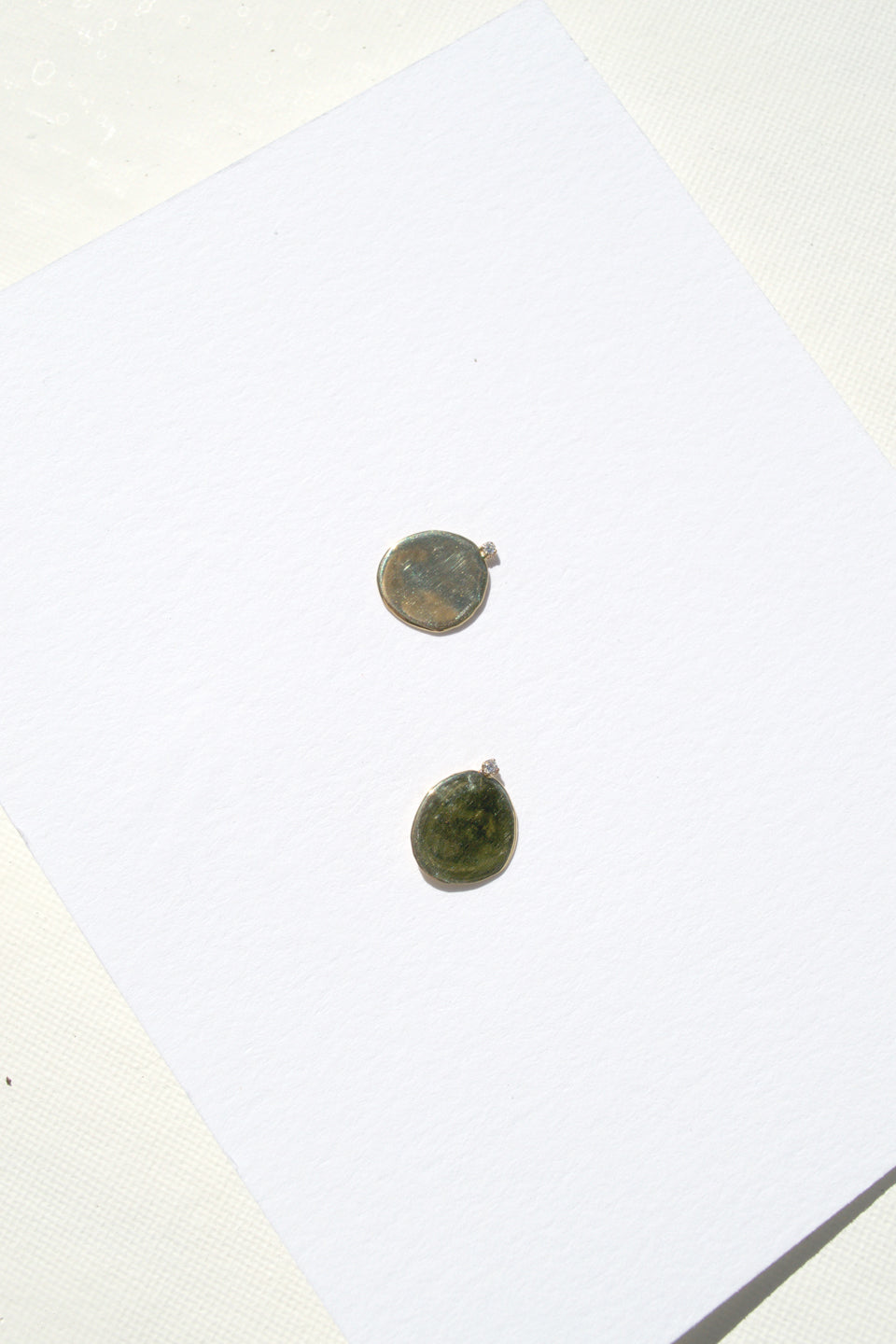X Large Disc Studs with Diamonds
