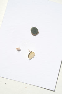 X Large Disc Studs with Diamonds