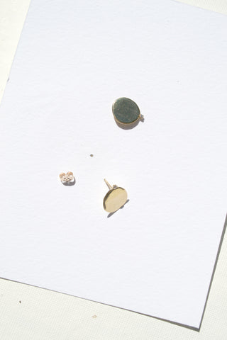 X Large Disc Studs with Diamonds