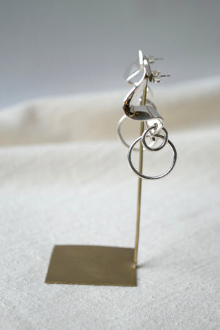 Silver Elbe Loop Earrings