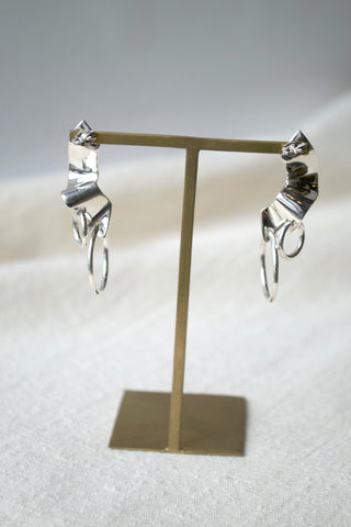 Silver Elbe Loop Earrings