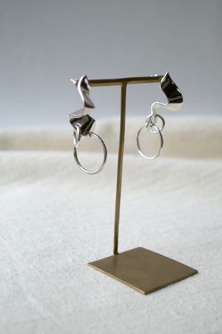 Silver Elbe Loop Earrings