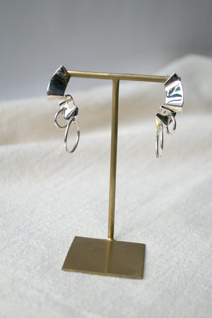 Silver Elbe Loop Earrings