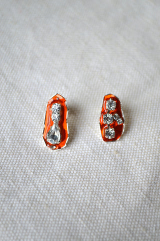 Lil' Orange Mismatched Earrings