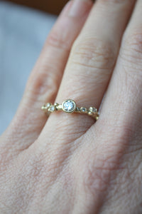 Encrusted Branch Solitaire Ring