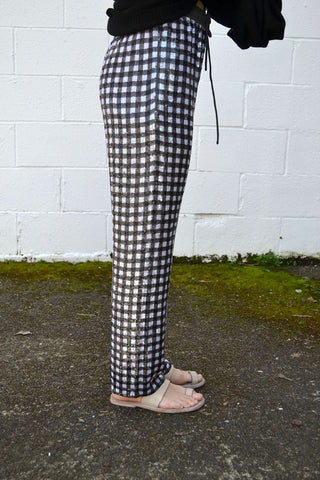 Sequin Check Trousers