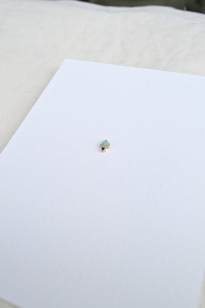 Large Opal Stud, Black Diamond