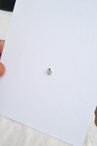 Large Opal Stud, Black Diamond