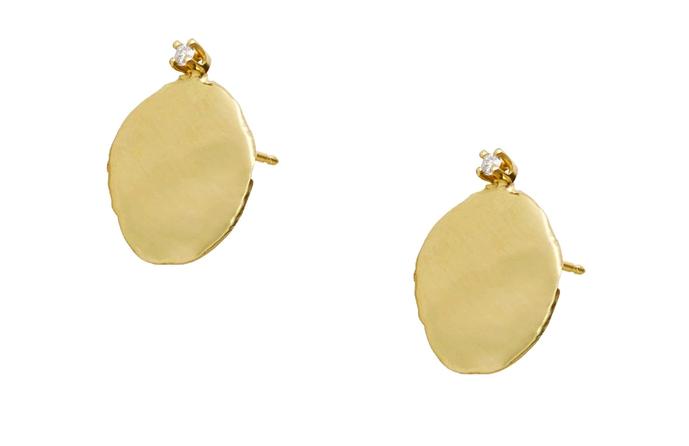 X Large Disc Studs with Diamonds