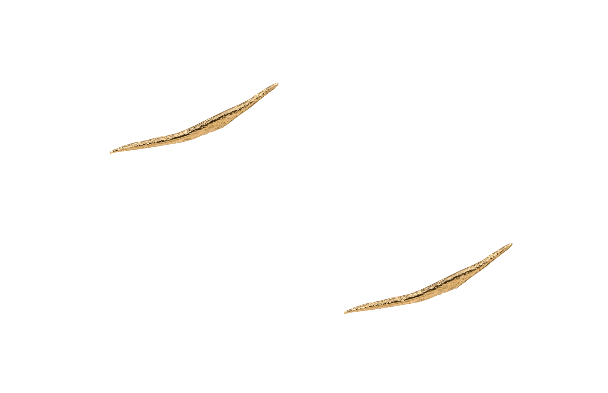 Wisp Flat Back Earring (single), Solid 10k Gold Earring