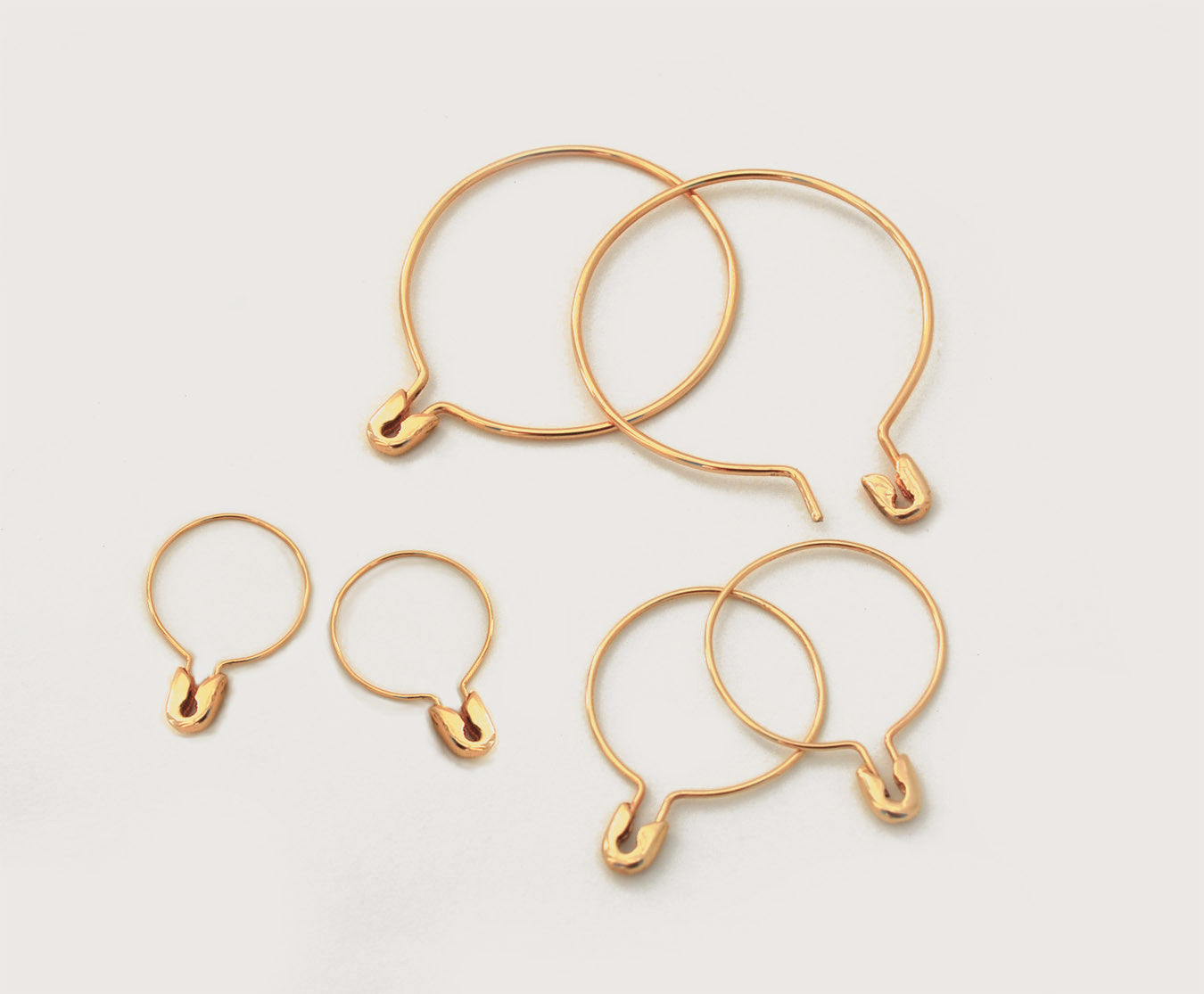 Small Safety Pin Hoop Earring